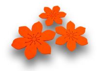 Blüten Filz Orange 12St.