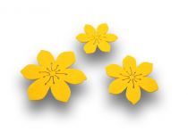 Blüten Filz Gelb 12St.