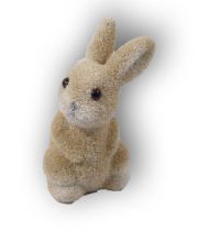Hase 11cm beflockt braun 8St