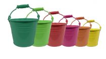 Eimer Ø12cm H10cm 8St. verschiedene Farben