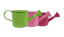 Gießkanne Ø7,5cm H7,5cm 8St. grün/pink/dkl.pink
