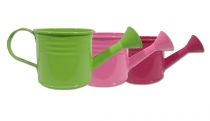 Gießkanne Ø11cm H9cm 8St. grün/pink/dkl.pink