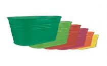 Schale oval 18x11cm H9cm 8St. farbig sortiert