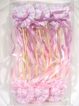 Hut Ø6,5cm a. Stab lila/pink 12St