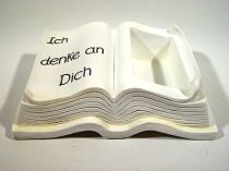 Polystonebuch mit Gedenkschrift und Pflanzloch zum Füllen 24cm