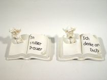 Polysontebuch mit Engel und Gedenkschrift 13,5cm 6St.