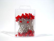 Perlkopfnadel Ø 6mm 65mm 100St rot