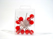 Perlkopfnadel Ø 15mm 75mm 10St rot