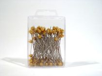 Perlkopfnadel Ø 6mm 65mm 100St gold