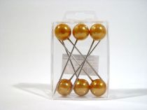 Perlkopfnadel Ø 20mm 90mm 6St gold
