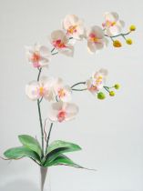 Orchidee x2 60cm weiß-rosa