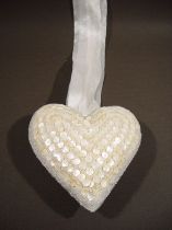 Perlenherz AnjaM 20cm creme