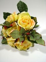 Rosenstrauß x6 21cm creme/rosa