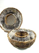 Pflanzringe 30/35cm natur/schwarz (2St.)