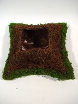 Kissen Moos / Rebe 30x30cm geschwungen 3St