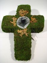 Kreuz Moos / Flechte 43x32cm