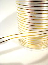 Splittband 2 Goldstreifen auf silber 10 mm 250m