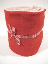 Filzband 200x15cm rot/weiß