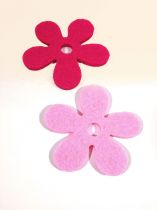 Filzblume 3cm 24St. rosa/pink