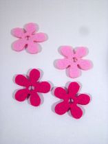 Filzblume 3cm 24St. rosa/pink