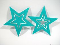Filzsortiment Sterne turquoise 12St