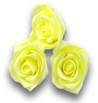 Foamrose Ø8cm Hellgelb 24St