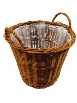 Runder Korb mit Henkeln, ca. Ø30cmx24cm, ungeschält
