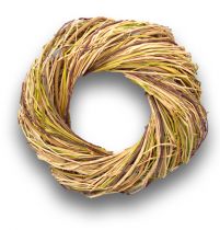 Weidenkranz mit Gras Ø25cm Natur
