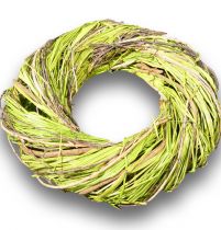 Weidenkranz mit Gras Ø36cm Grün