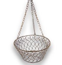 Metallkorb Hängeampel Ø24cm Braun zum Hängen