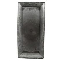 Plastikteller 36x17cm eckig anthrazit 6St