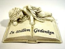 Polystonebuch mit Engel 17x13,5cm liegend 2St
