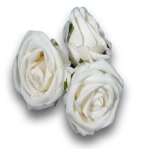 Rosenkopf Elegance 7,5cm 8St. Creme