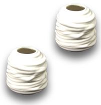 Vase Ø8cm H8,5cm Weißmatt 2St.