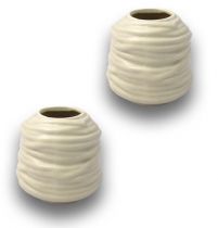 Vase Ø8cm H8,5cm Beigematt 2St.
