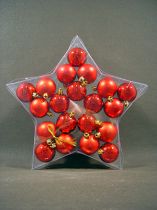 Weihnachtskugel Plastik 5cm rot 20St.
