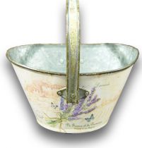 Zinkschale oval 22x16x20cm mit Lavendel
