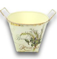 Zinktopf Kräuter Ø16cm H12,5cm