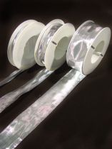 Silbernes Geschenkband, 25m