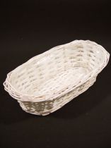 Brotkorb, ca. 30cm oval, weiß