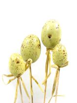 Künstliche Wachteleier a. Pick 4,5cm/6cm 24St.