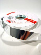 Kräuselband glänzend 19mm 100m silber