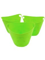 Plastiktöpfe mit Griffen 18St. 10,5cmx9cm grün