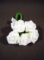 Foam Rose Ø 3,5cm weiß 30St