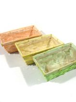 Spankorbsatz eckig orange/gelb/grün 8 St. 20/11cm