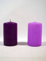 Stumpenkerze 100/60 12St. lila und flieder