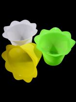 Topf Blüte Ø 9cm x 8cm grün/weiß/gelb 25St.