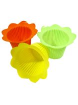 Topf Blüte Ø 10,5cm x 11cm orange/gelb/grün 25St.