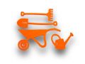 Gartenwerkzeug Filz Orange 12St.