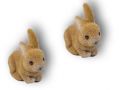 Hase 7,5cm beflockt braun 6St